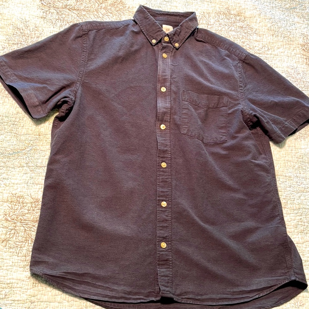 Large Gray short sleeve button down by H&M